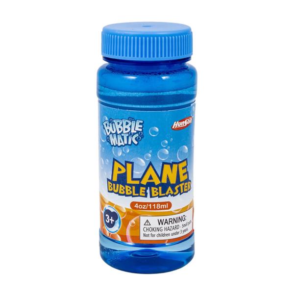 BUBBLEMATIC PLANE BUBBLE BLASTER MACHINE, 4 OZ BUBBLE SOLUTION