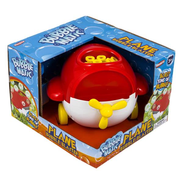 BUBBLEMATIC PLANE BUBBLE BLASTER MACHINE, 4 OZ BUBBLE SOLUTION