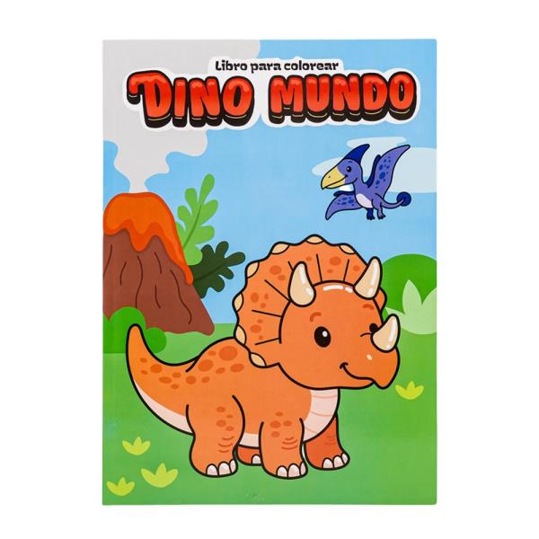 DINO WORLD KIDS SPANISH COLORING BOOK, ASSORTED
