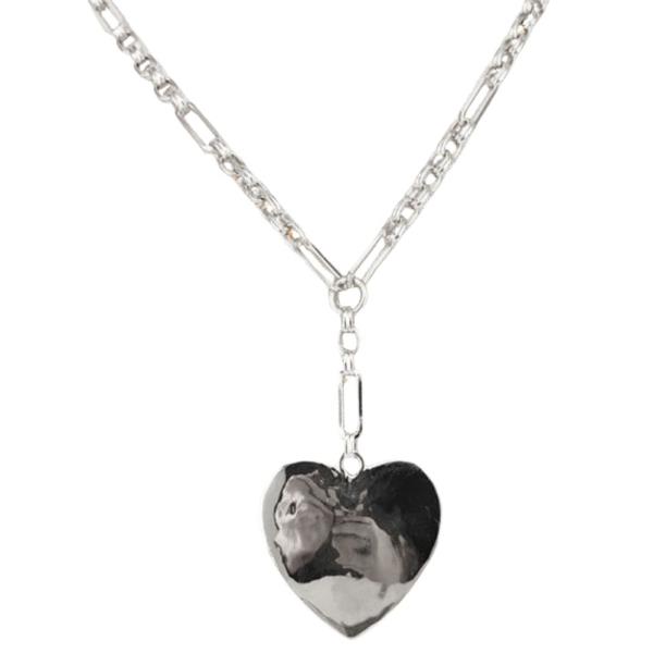 METAL HEART PENDANT Y NECKLACE