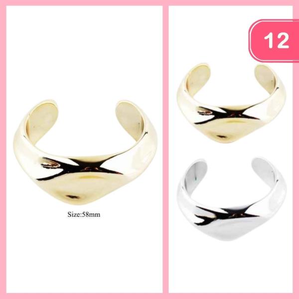 METAL OPEN CUFF BRACELET (12 UNITS)
