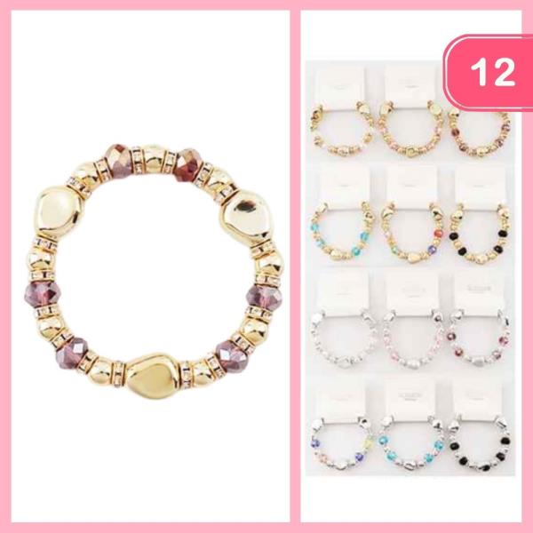 BEADED STRETCH BRACELET (12 UNITS)