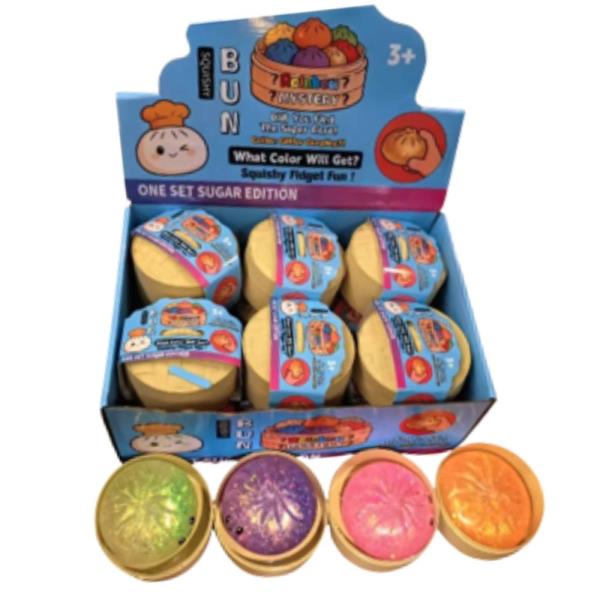 BUN MYSTERIOUS SQUISHY SQUEEZE TOY (12 UNITS)