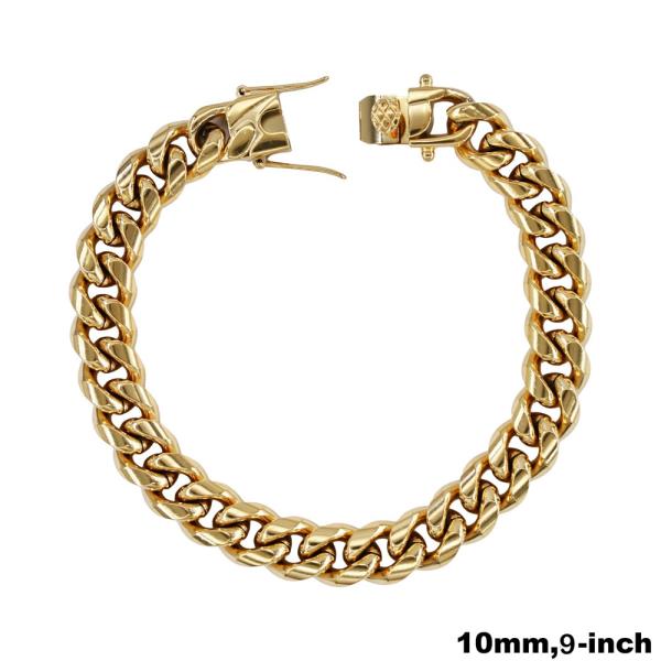 STAINLESS STEEL 10MM CUBAN CHAIN BRACELET