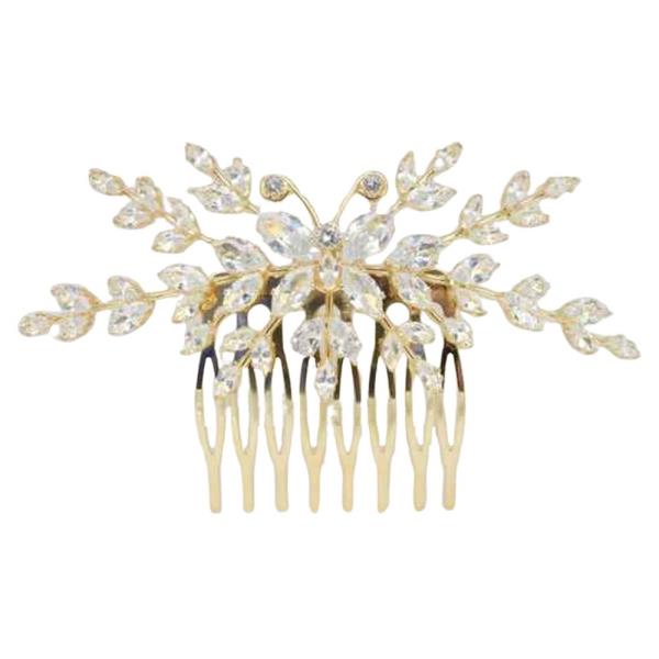 CRYSTAL STONE BRANCH CLUSTER HAIR COMB