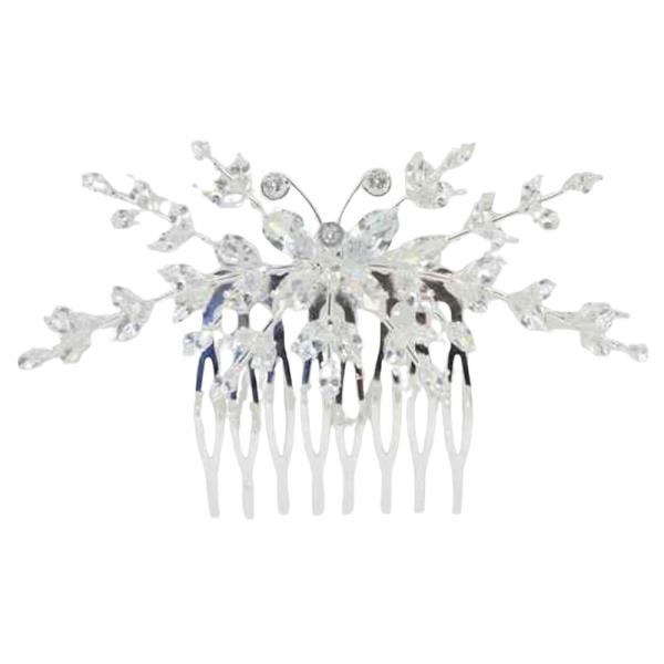 CRYSTAL STONE BRANCH CLUSTER HAIR COMB