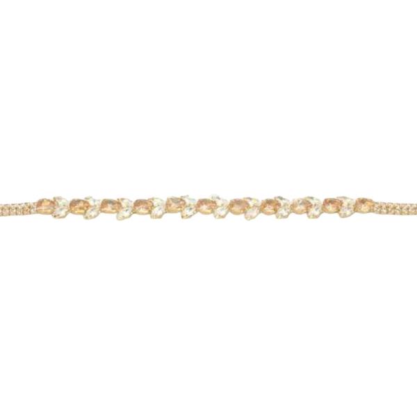 CZ ROUND STONE TENNIS CHAIN BRACELET
