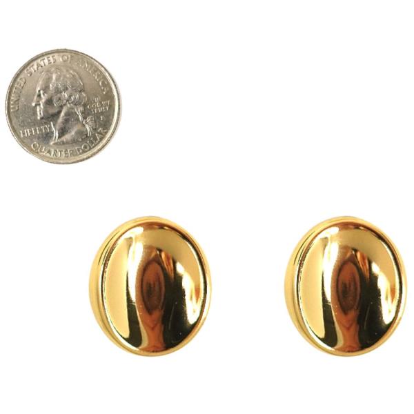 ROUND METAL POST EARRING
