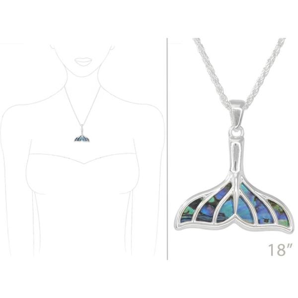 SEA LIFE WHALE TAIL PENDANT  NECKLACE