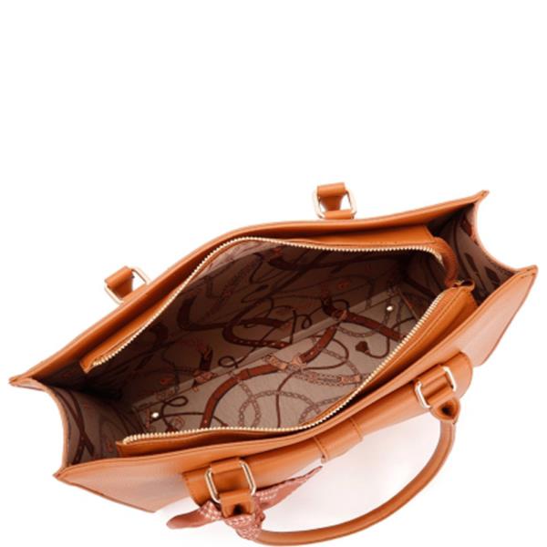 3 IN 1 FAUX LEATHER QUILTED TOTE BAG WALLET POUCH SET