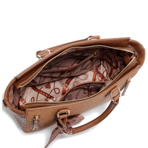 3 IN 1 LEOPARD SILKY RIBBON TOTE BAG WALLET SET