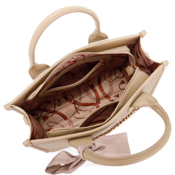 3 IN 1 LEOPARD SILKY RIBBON TOTE BAG WALLET SET