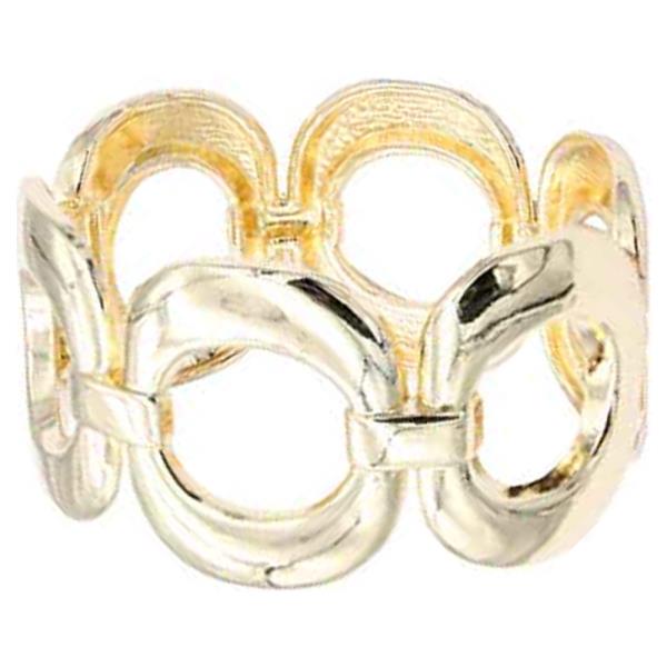 18K GOLD PLATED HINGED BANGLE BRACELET