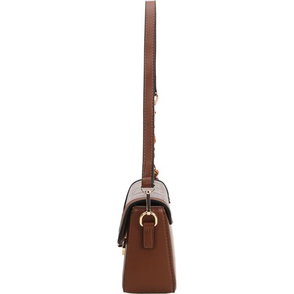 MONOGRAM FAUX LEATHER SHOULDER CROSSBODY BAG WALLET SET