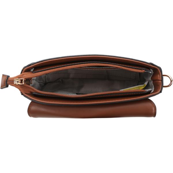 MONOGRAM FAUX LEATHER SHOULDER CROSSBODY BAG WALLET SET