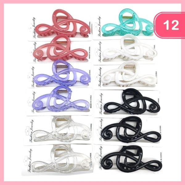 SWIRL HAIR CLAW CLIP (12 UNITS)
