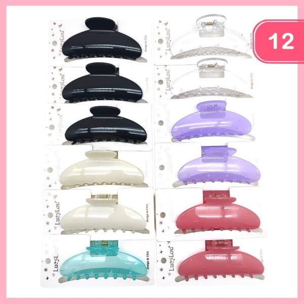 ACRYLIC HAIR CLAW CLIP (12 UNITS)