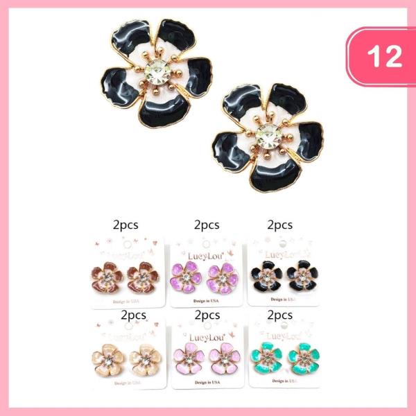 FLOWER POST EARRING (12 UNITS)