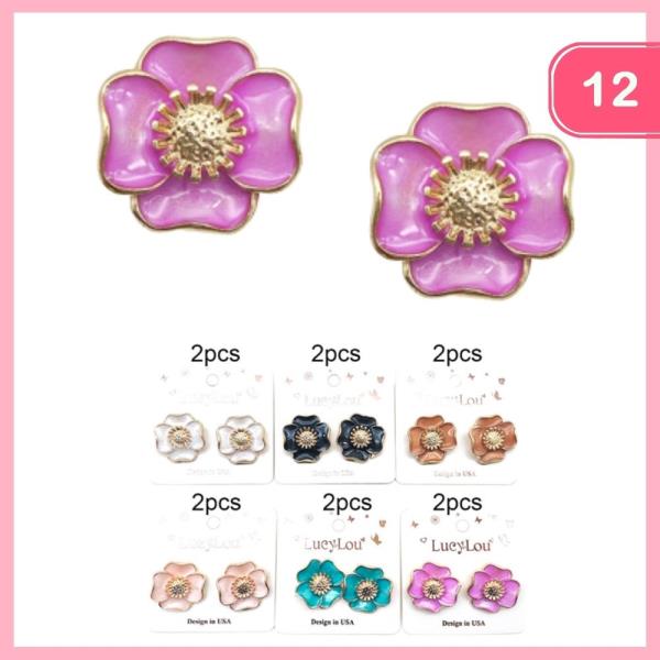 FLOWER POST EARRING (12 UNITS)