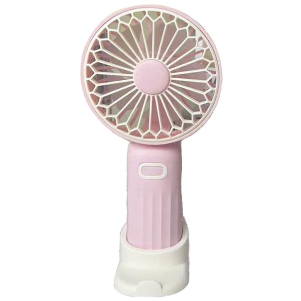 HANDHELD DESKTOP MINI GEOMETRIC FAN PINK