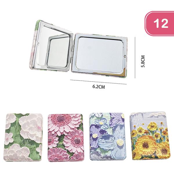 2IN1 APLANE MIRROR AND MAGNIFYING FLORAL (12 UNITS)