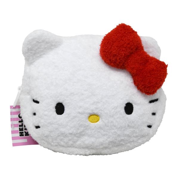HELLO KITTY PINK CHENILLE PLUSH COSMETIC BAG