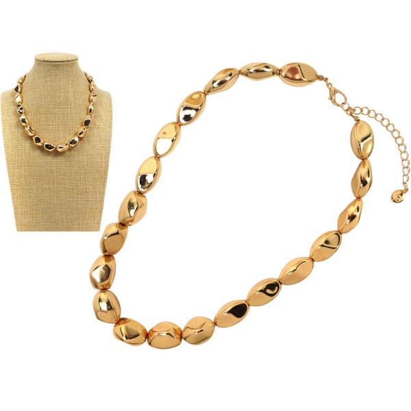 METAL NECKLACE EARRING SET