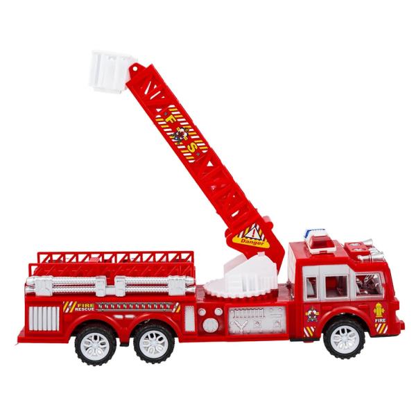 FRICTION-POWERED TOY FIRE ENGINE TRUCK FOR CHILDREN