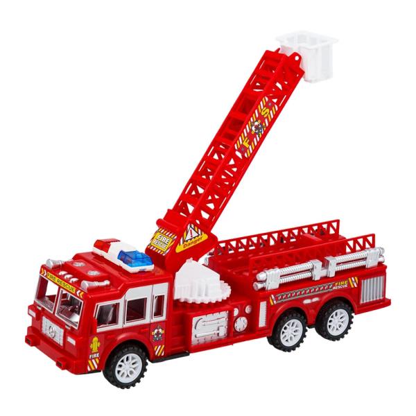 FRICTION-POWERED TOY FIRE ENGINE TRUCK FOR CHILDREN