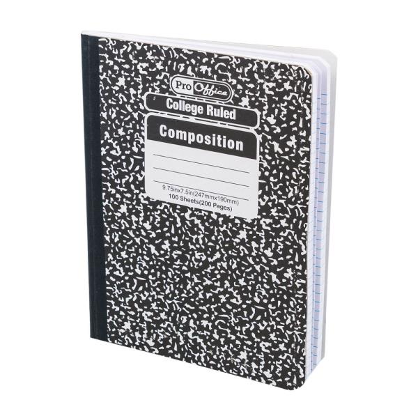 PRO OFFICE COLLEGE RULED COMPOSITION NOTEBOOK, 100 SHEETS