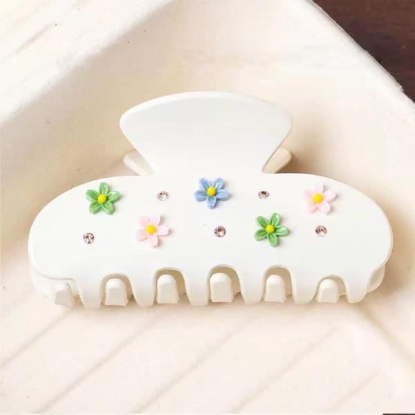 FLOWER DOT HAIR CLAW CLIP