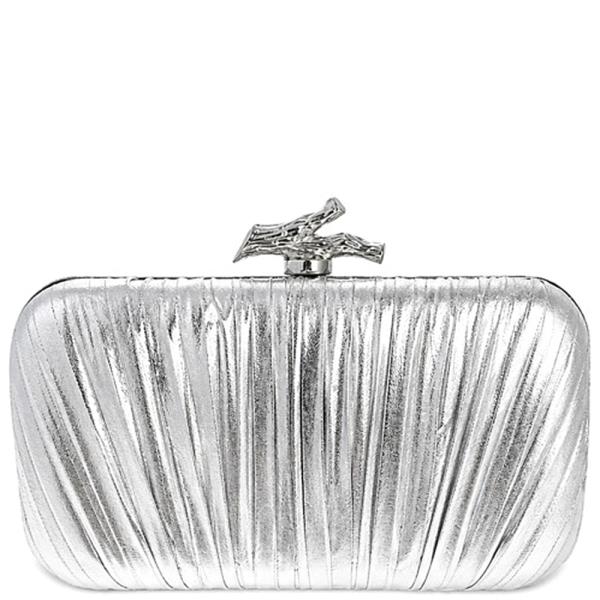 PLEATED TREE BRANCH DESIGN EVENING CLUTCH BAG