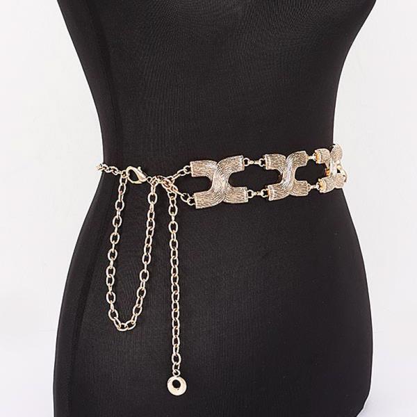 TEXTURED X-LINK CHAIN BELT