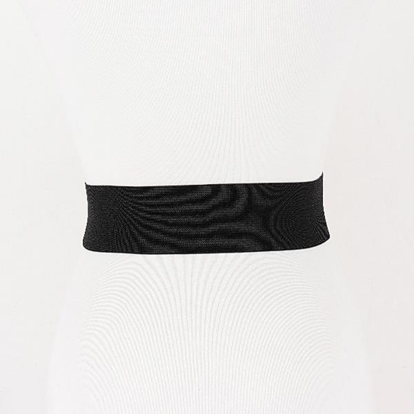 VEGAN LEATHER METAL BUCKLE ELASTIC BELT