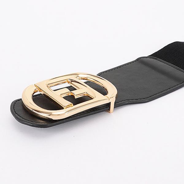 VEGAN LEATHER METAL BUCKLE ELASTIC PLUS SIZE BELT