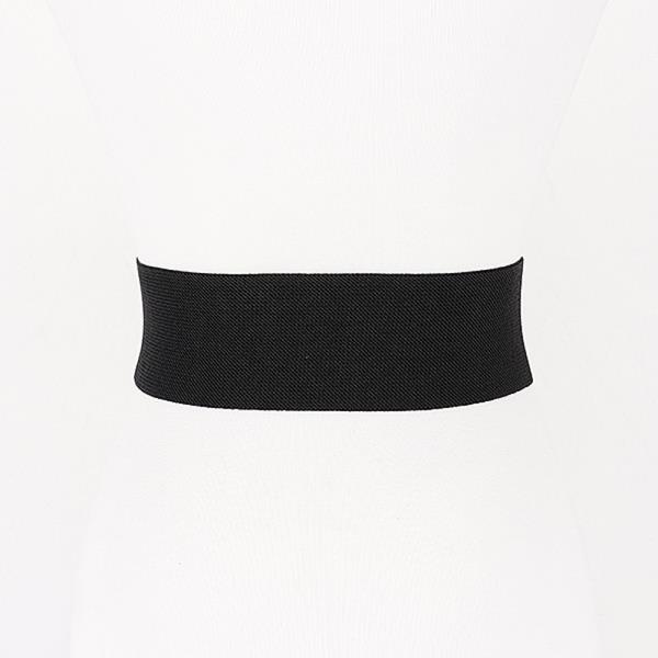 VEGAN LEATHER METAL BUCKLE ELASTIC BELT