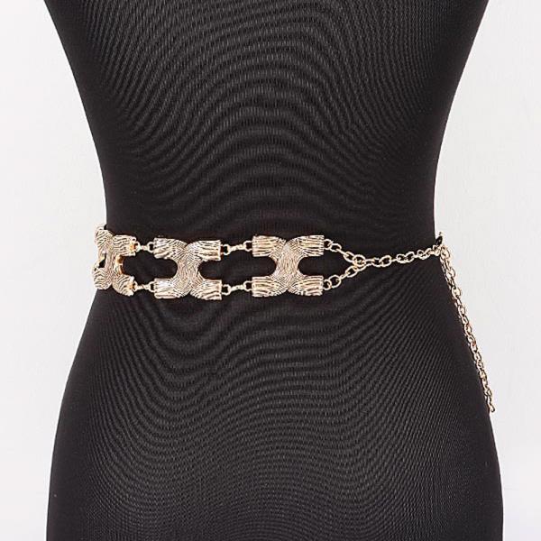 TEXTURED X-LINK CHAIN BELT