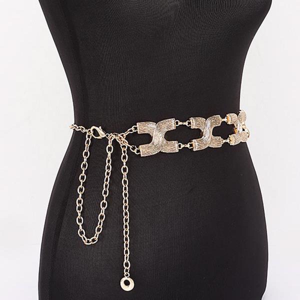TEXTURED X-LINK CHAIN BELT