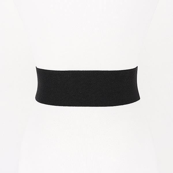 VEGAN LEATHER METAL BUCKLE ELASTIC BELT