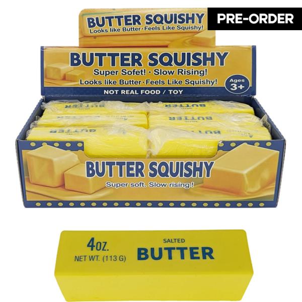 ETA-5/31 BUTTER SQUISHY SUPER SOFT SLOW RISING TOY 4OZ BUTTER (12 UNITS)