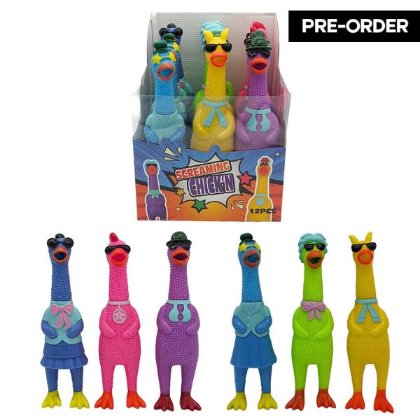 ETA-5/31 SCREAMING CHICKEN SQUEEZE TOY (12 UNITS)