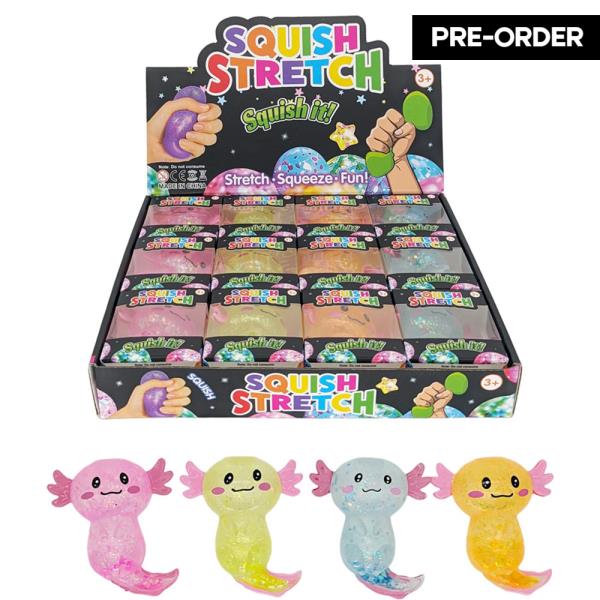 ETA-5/31 SQUISH STRETCH STRETCH SQUEEZE FUN AXOLOTL TOY (12 UNITS)