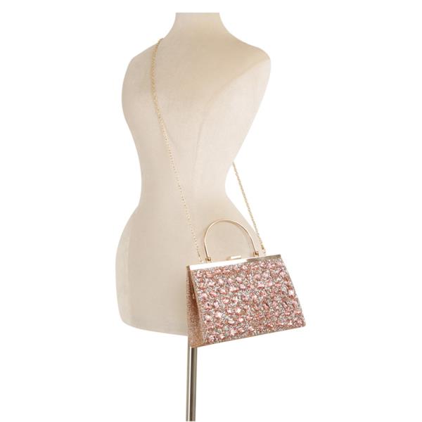 RHINESTONE TOP HANGLE EVENING BAG