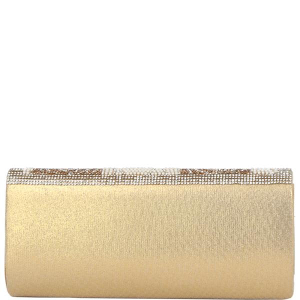 RHINESTONE ROSE CLUTCH EVENING BAG