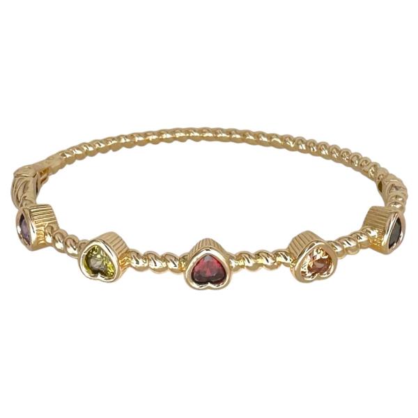 CZ MULTI HEART BRACELET