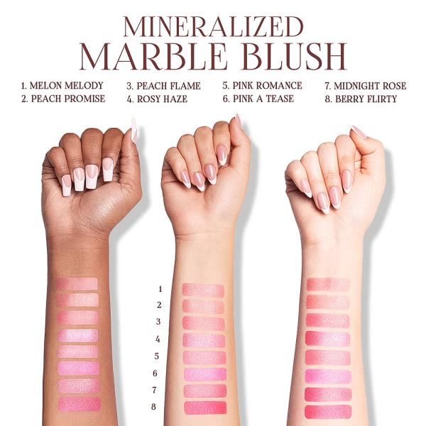 BEAUTY CREATIONS MINERALIZED MARBLE BLUSH (6 UNITS)
