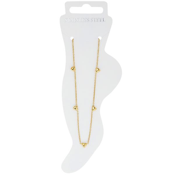 SECRET BOX STAINLESS STEEL HEART ANKLET