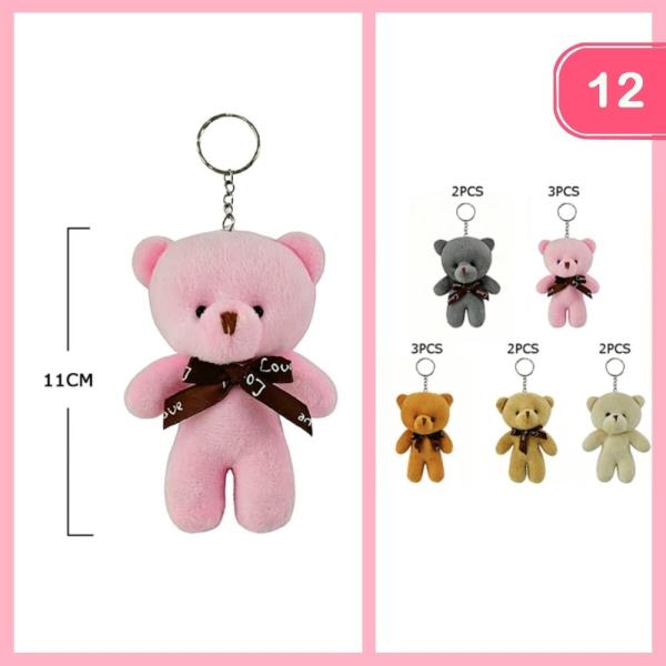 TEDDY BEAR KEYCHAIN (12 UNITS)