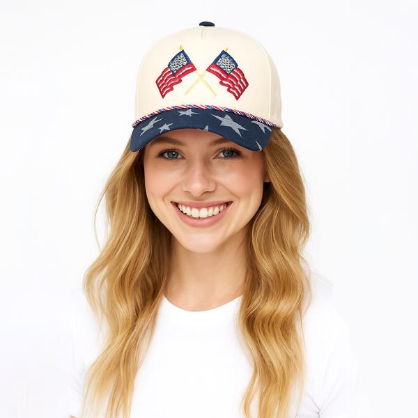 TWO FLAG STAR BASEBALL CAP