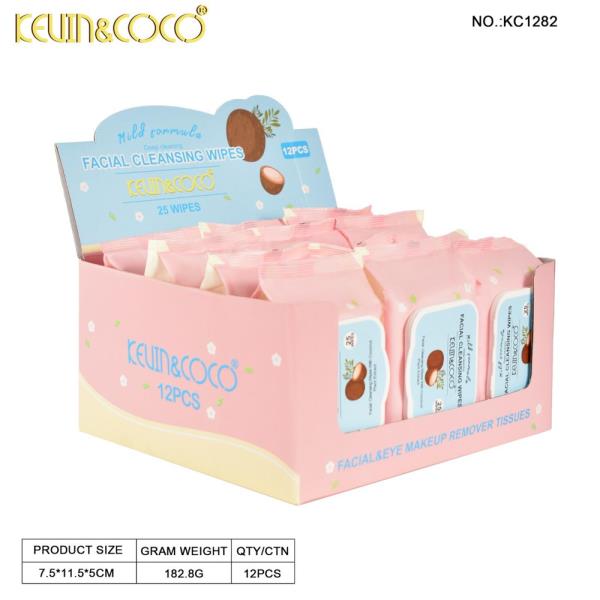 KEVIN & COCO FACIAL CLEASING WIPES (12 UNITS)